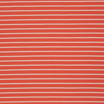 Baumwolljersey Isa Streifen Orange/Weiß  by Swafing